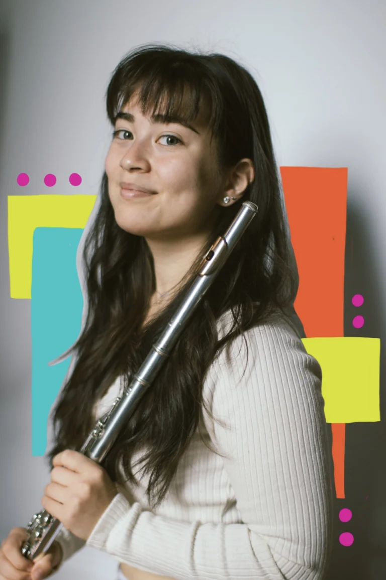 Mei S. (flute) Vertical Photo