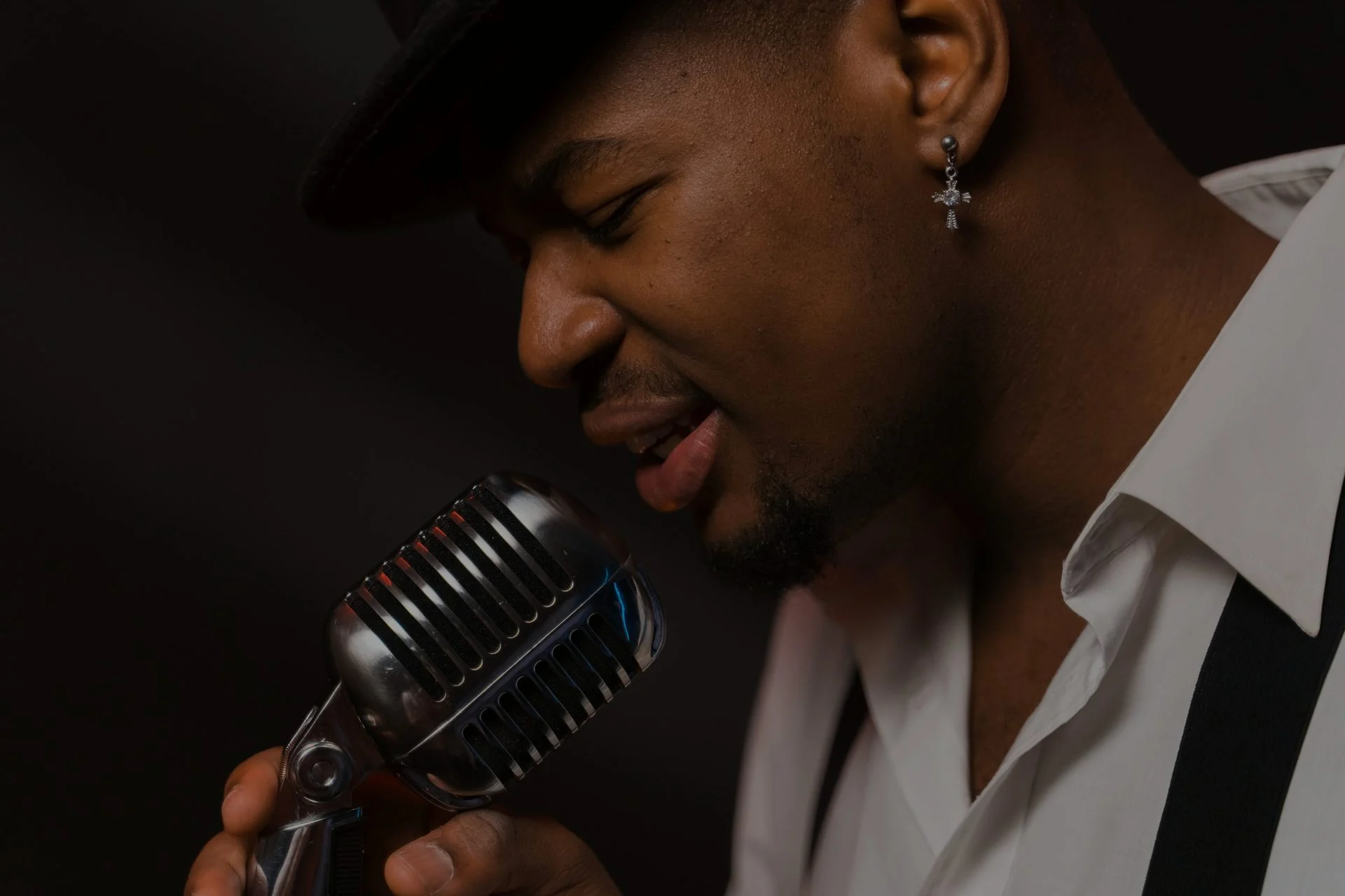 Bass singer performing on stage