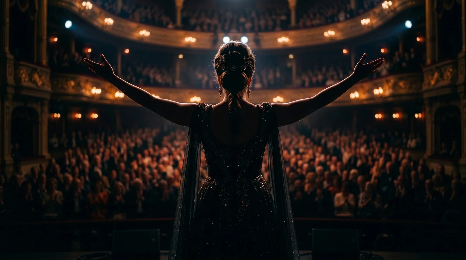 Soprano singer performing on stage