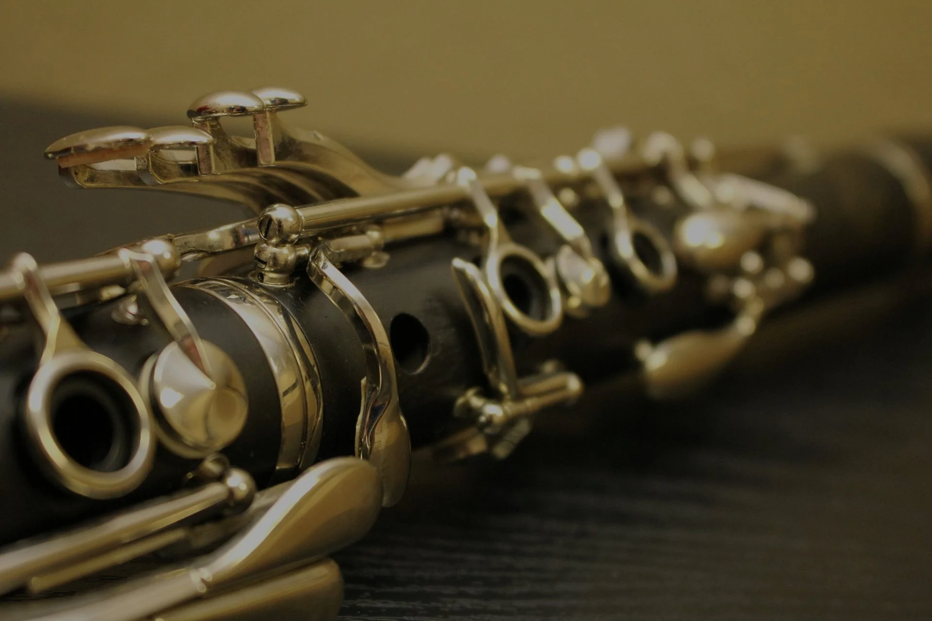 Clarinet shown in a performance or practice setting