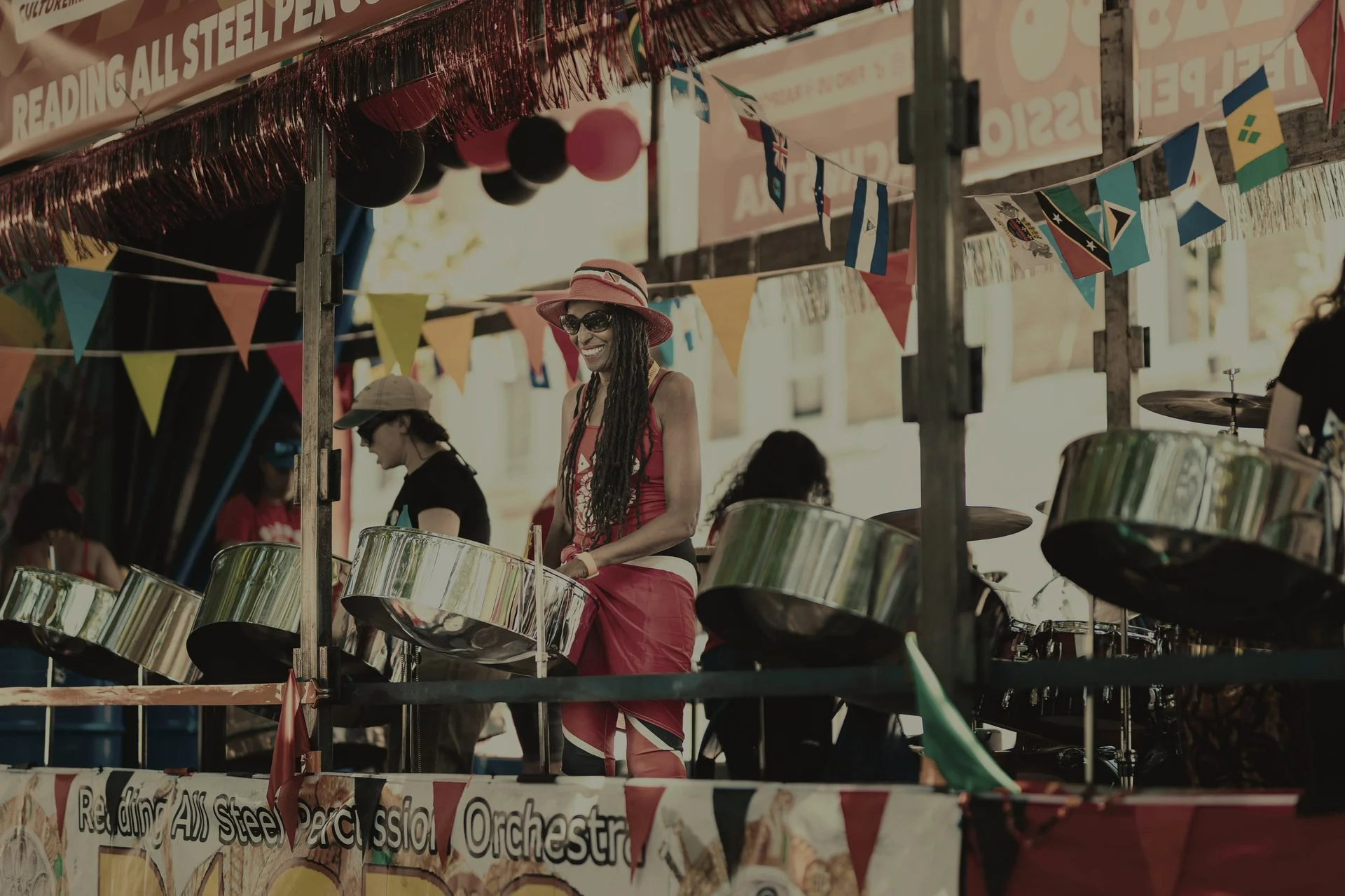Steel Pan shown in a performance or practice setting