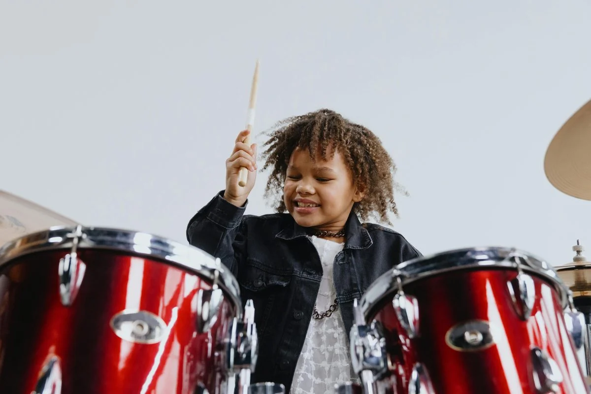 Drums & Percussion lesson — student practicing with an instructor