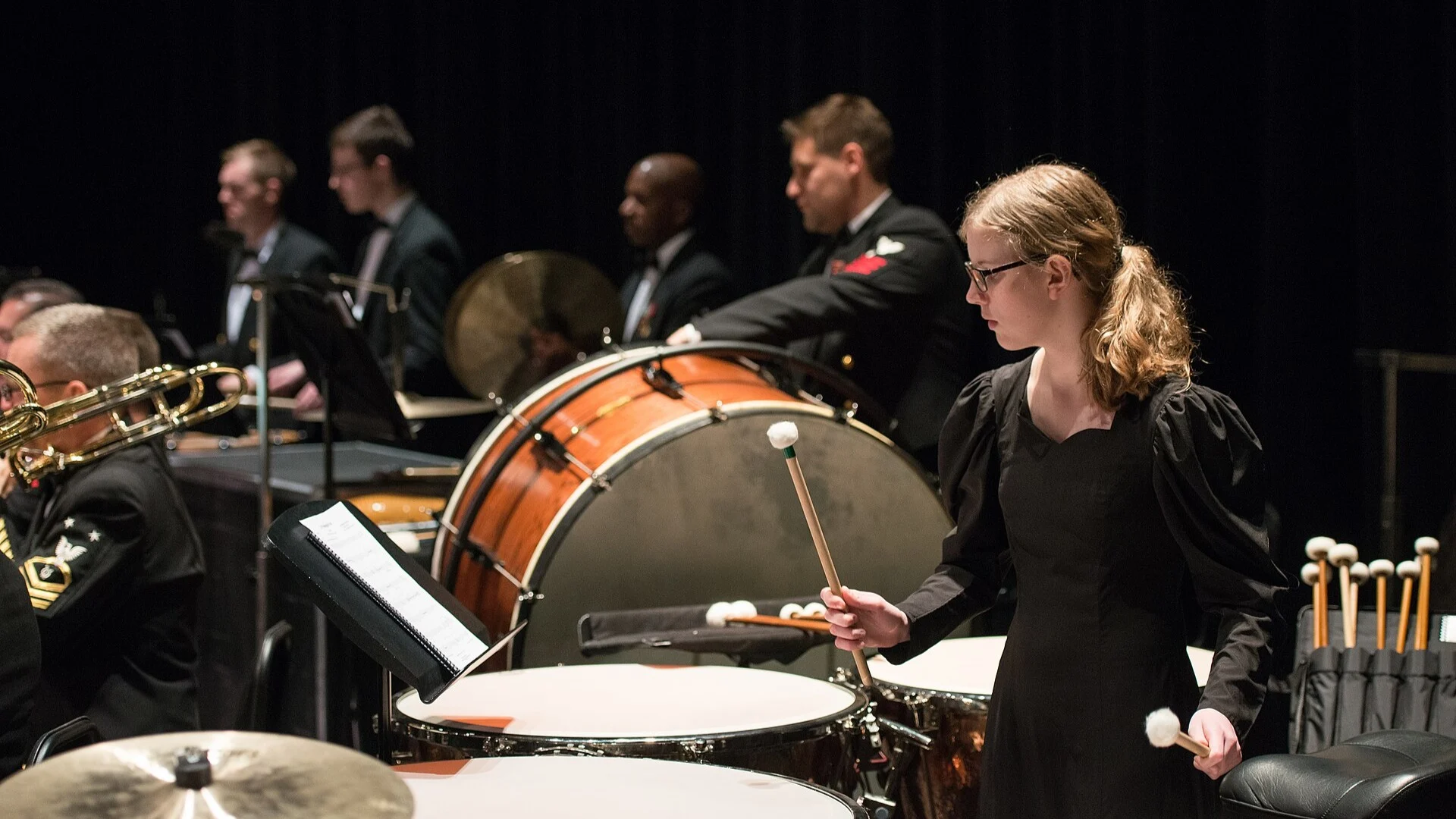 One-on-one timpani lesson in a home or studio setting