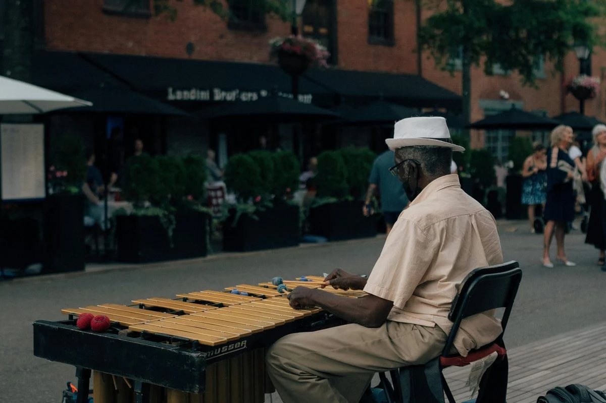 Student working through a xylophone & marimba exercise with a coach